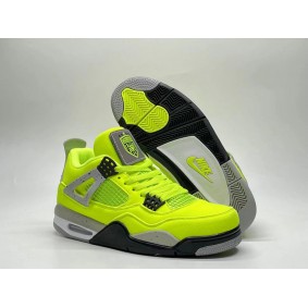 Air Jordan 4 Tennis Ball Custom Atomic Vert Noir