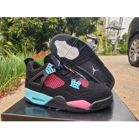 Nike Air Jordan 4 Noir Vivid Rose Dynamic Bleu