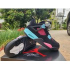 Nike Air Jordan 4 Noir Vivid Rose Dynamic Bleu