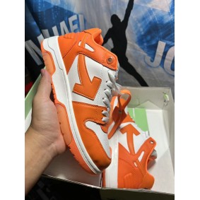OFF-WHITE Out Of Office OOO Low Tops Blanc Orange OMIA189S22LEA0010120